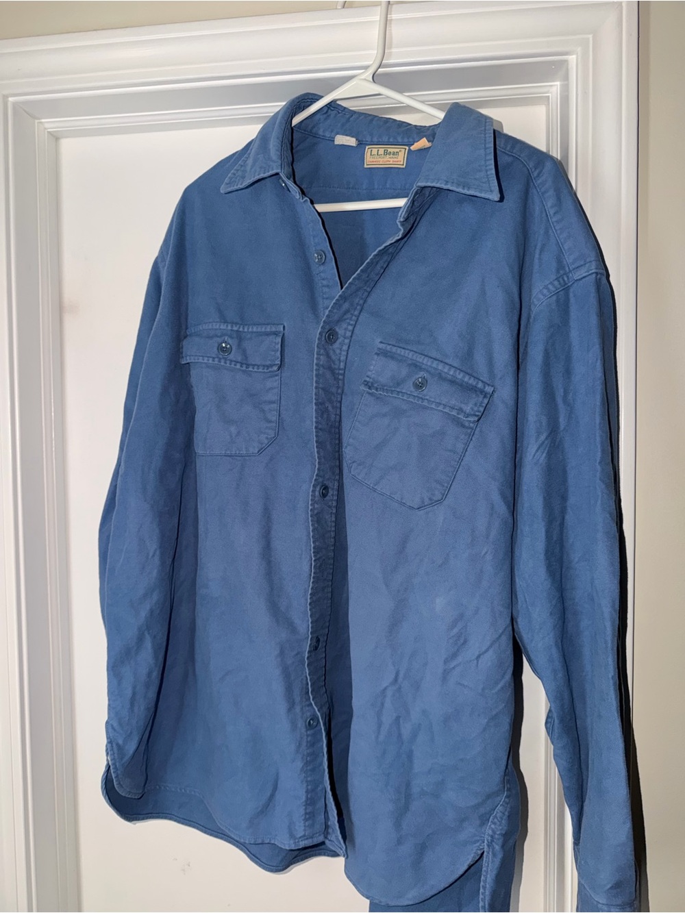 L.L. Bean Men's Slate Blue Button-Front Shirt Jacket